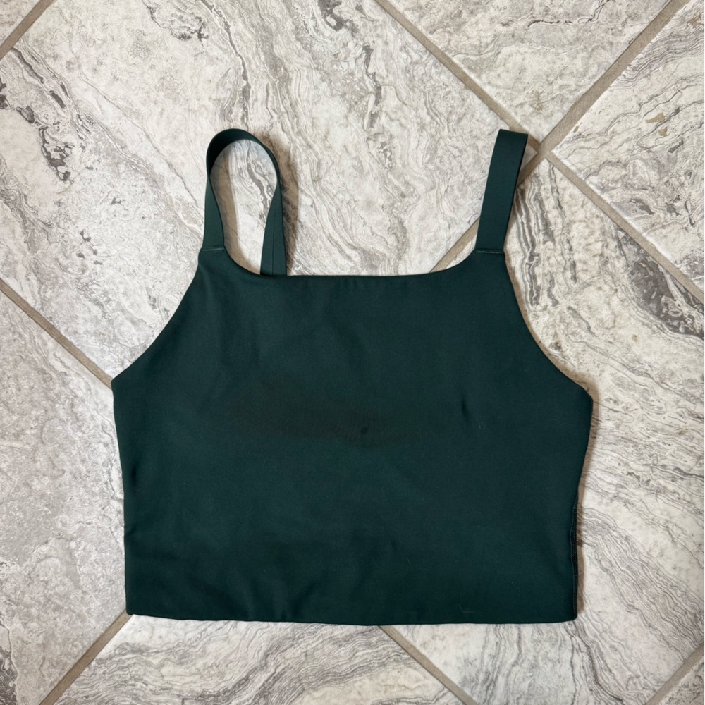 Girlfriend Collective Mia High Neck Bra, Moss